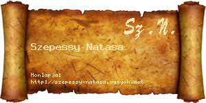 Szepessy Natasa névjegykártya